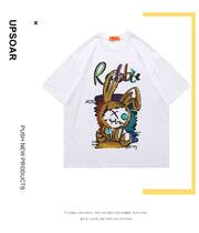 Cartoon Anime Loose T-shirt Round Neck Pullover Leisure Short Sleeve