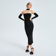 Sexy Cut Out Slim Strapless Long Sleeves