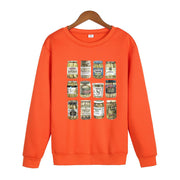 Kimchi Jar Printed Round Neck Sweater For Men And Women