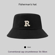 Big Head Circumference Bucket Hat Female Letters