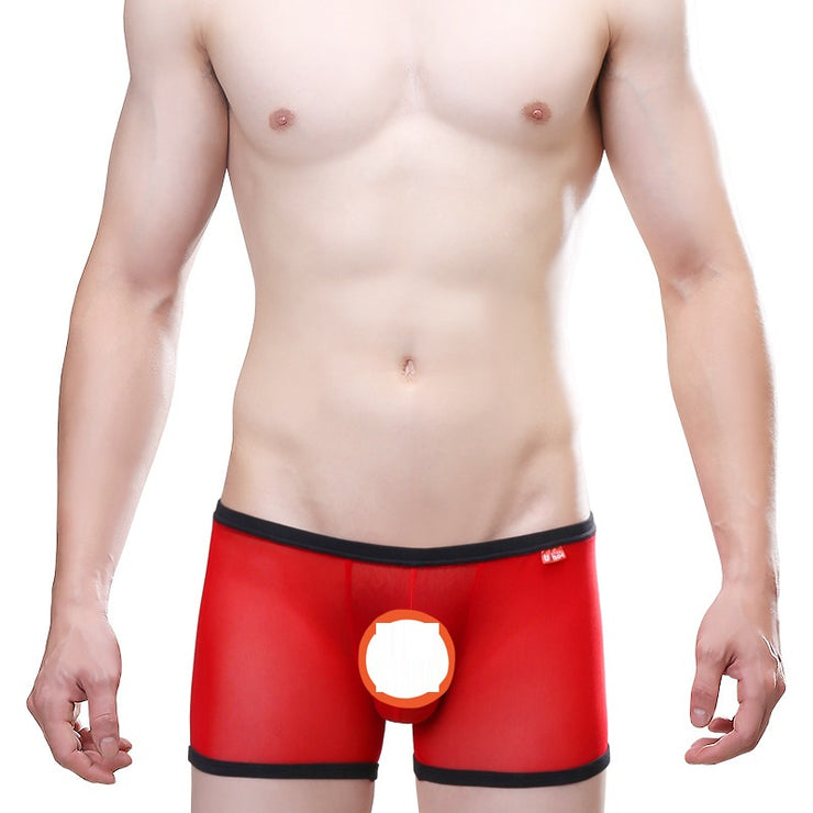 Sexy And Breathable Transparent Mesh Comfortable Boxers