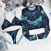 Women's Tie-dye Underwear 4-piece Set