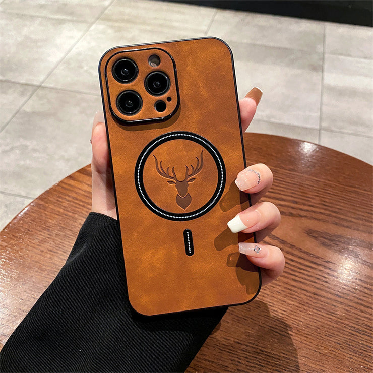 Elk Magnetic Suction Phone Case Cartoon Phone Case