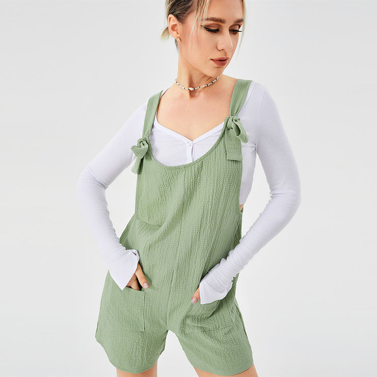 Casual Fashion Suspender Shorts Jumpsuit Strap Pants