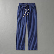 Loose Wide Leg Straight Cotton And Linen Casual Pants