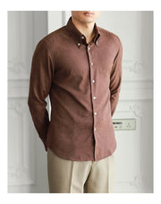 Pure Color Artistic Lazy Trendy Shirt Men