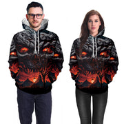 Men's Halloween 3D Digital Printing Dark Couple Casual Sweatshirt