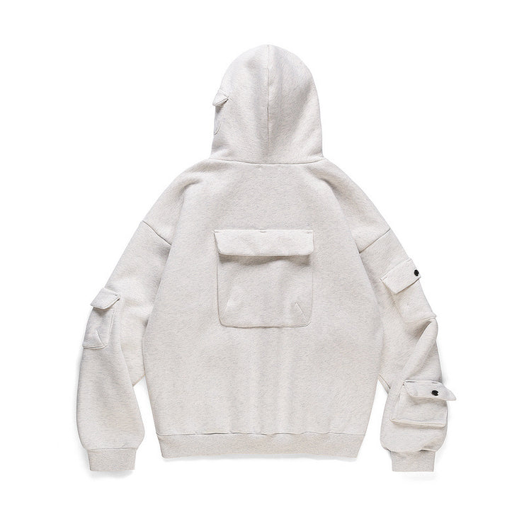 Heavyweight Multi-pocket Sweatshirt Oversize Hoodie