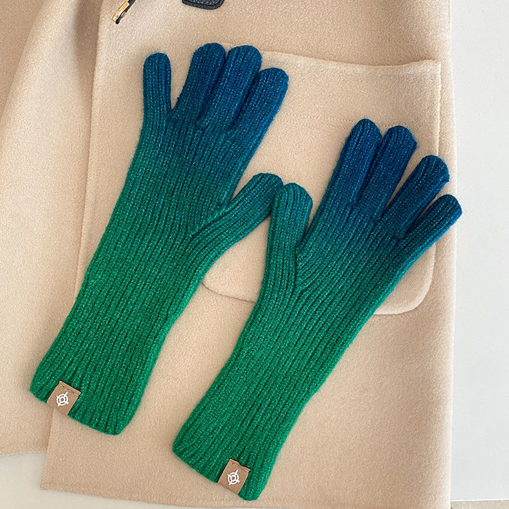 Fashion Winter Warm Gradient Gloves