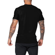 Men's Casual Short Sleeve Skull Digital Printed T-shirt