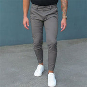 Men's Pure Color Tight Trousers