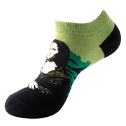 Men's Spring And Summer Ankle Oil Painting Avocado Socks