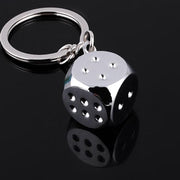 Metal Texture Dice Hanging Ornaments Creative Keychain Dice Small Gift