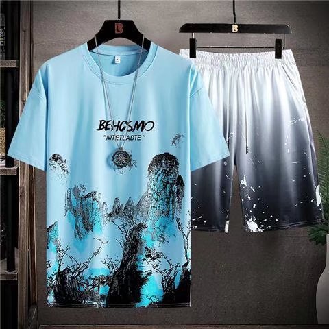 Men's Short-sleeved T-shirt Summer Suit