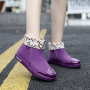 Fashion Waterproof Shoes Ladies Rain Boots Short Tube