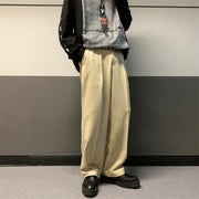 Wide-leg Suit Pants Male Spring And Autumn Straight