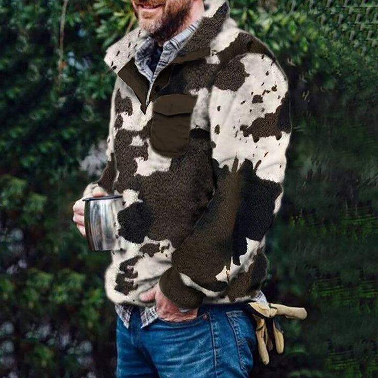 Men's Casual Flannel Plush Sweatshirt