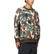 Men's Fashion Casual Camouflage Digital Printed Round Neck Sweater