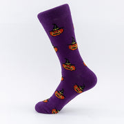 Men's Halloween Skull Printed Sports Cotton Socks