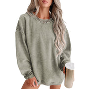 Fashion Solid Color Pullover Women