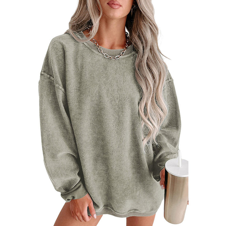 Fashion Solid Color Pullover Women