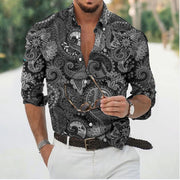 Men's Trendy Thin Ethnic Print Shirts