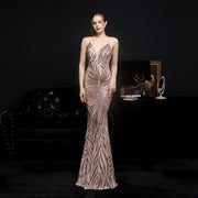 New Sequined Mermaid Evening Dress