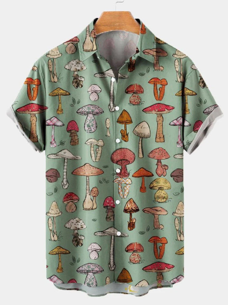 Men's 3D Shirt Plant Flower Digital