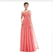 Elegant One-shoulder Ribbon Long Slim-fit Backless Banquet Dress