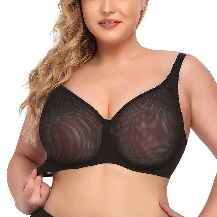 Women's Sexy Ultra-thin See-through Plus Size Underwear Bra