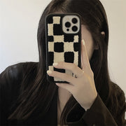 Black And White Lattice Mobile Phone Protective Case