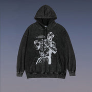 Graffiti Hooded Printed Sweater Men And Women Street Hoodie