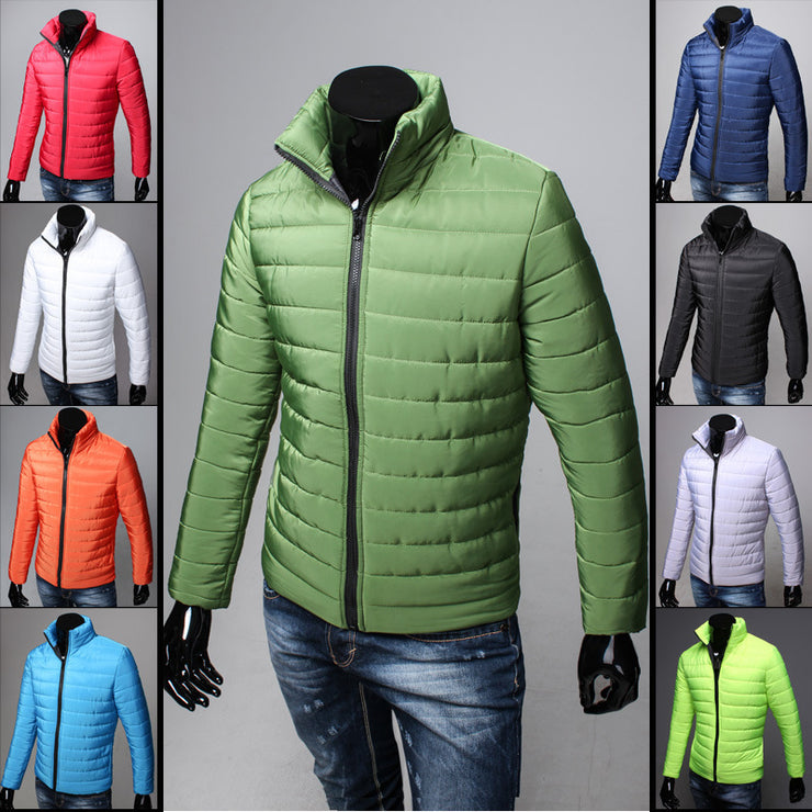 Men's Fashion Stand-up Collar Downcotton-padded Jacket