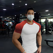 Fitness Tights Men's Quick-drying Exercise Short Sleeves T-shirt