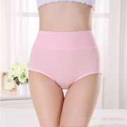 Women's Cotton Breathable Underwear Cotton High Waist Large Size