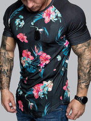 Slim Plus Size Short Sleeve Trendy Short Sleeve Men's