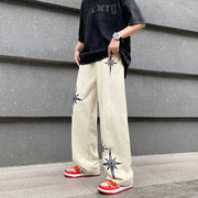 Men's Fashion Casual Retro Loose Straight Wide-leg Pants