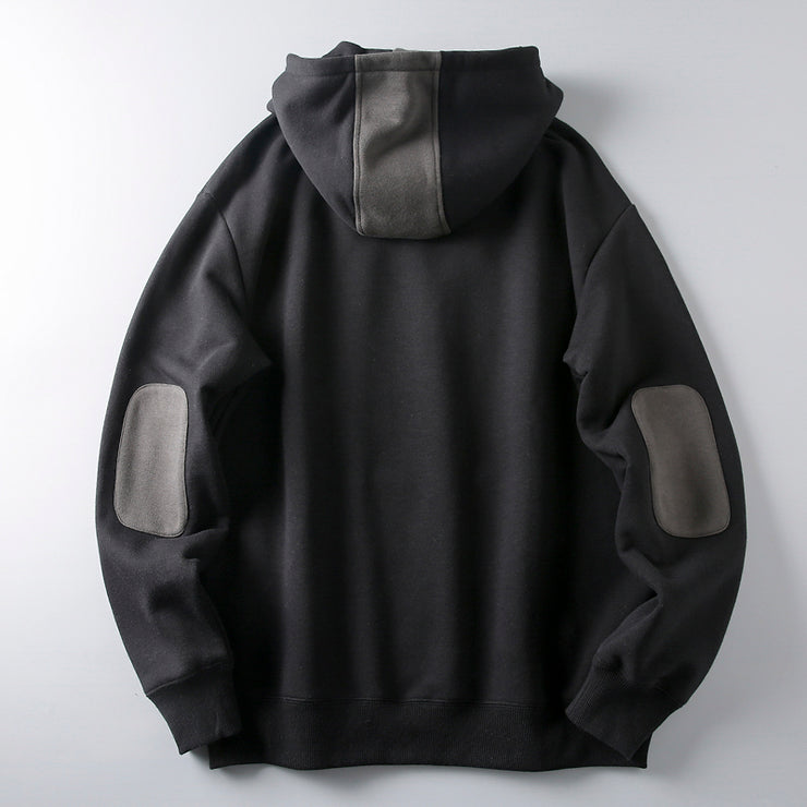 Men's Loose Casual Fleece Brushed Hooded Long Sleeve Sweatshirt