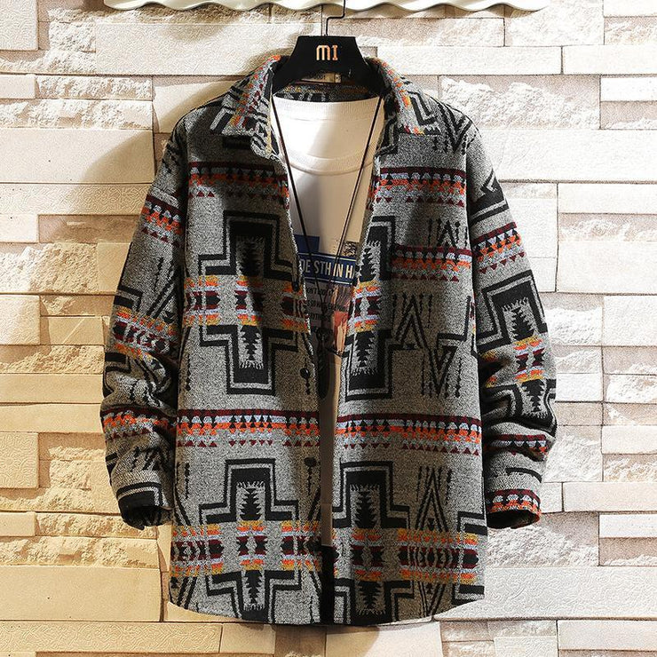 Men's Japanese-style Retro Loose Casual Niche Woolen Coat