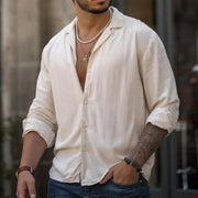 Fashion Trendy Men's Long-sleeved Shirt Loose