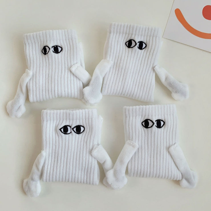 Short Mid-tube Sports Socks Tidal Summer Trend Pull Feet Do Not Hold Hands Couple Socks