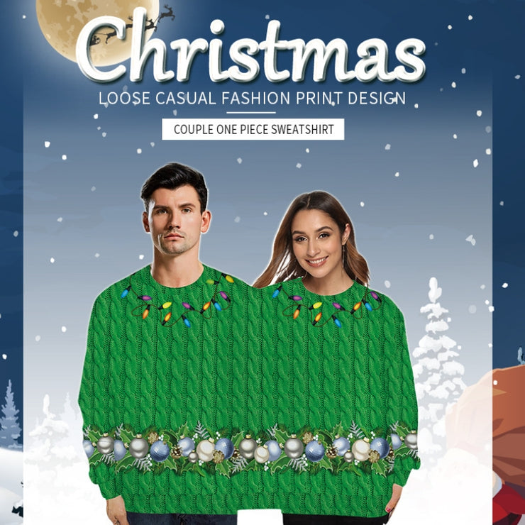 Christmas Long Sleeve  Printing Double Sweater