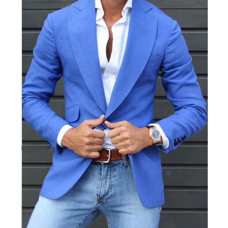 Men's Striped Blazer Casual Slim Fit