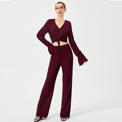 Two Piece Pants Set Long Sleeve Top