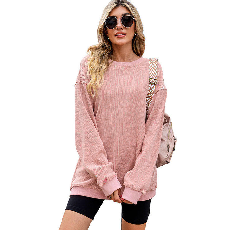 Fashion Solid Color Pullover Women