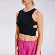 Cutout Cropped Navel Vest