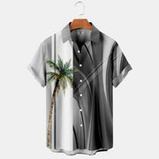 European And American Coconut Tree 3D Printed Hawaiian Shirt