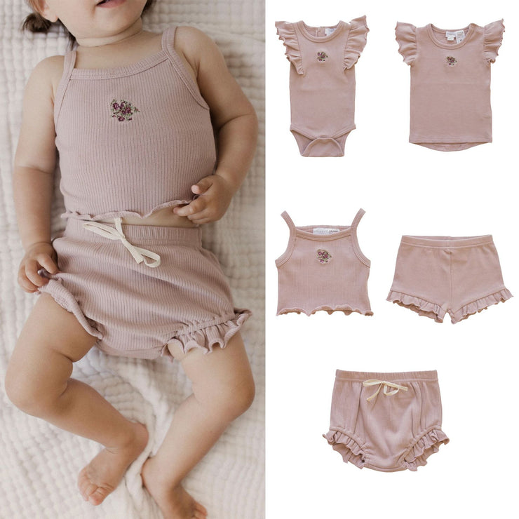 Rose Grey Embroidered Knitting Collection Baby Kids Clothing