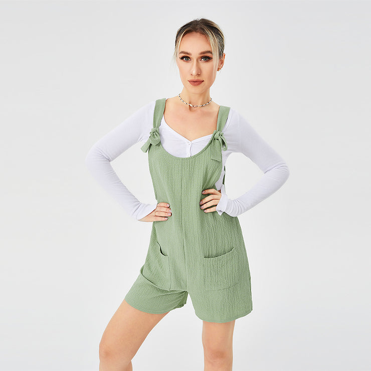 Casual Fashion Suspender Shorts Jumpsuit Strap Pants