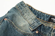 Personality Denim Boot-cut Pants Men's Design Sense